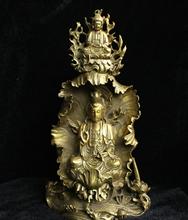 Estátua do budismo chinês em bronze shakyamuni, buda em deusa kwan-yin guanyin 2024 - compre barato