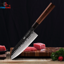 Findking facas de sushi santoku de 7 polegadas, faca profissional japonesa de aço escovado com cabo octagonal para sushi 2024 - compre barato