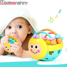 BalleenShiny Baby Cartoon Bee Hand Knocking Bell Rattle Toys Soft Dumbbell Early Educational Toy For Kids Hand Bell Juguetes 2024 - buy cheap