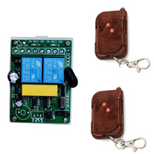 Módulo de controle remoto sem fio AC110-220V 2ch, interruptor inteligente 315/433mhz com módulo de rádio e transmissor de relé