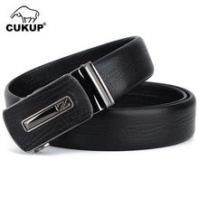 CUKUP New Design Crocodile Pattern Genuine Leather Belts Automatic Buckle Metal Belt Accessories Men Many Models Optional NCK423 2024 - buy cheap