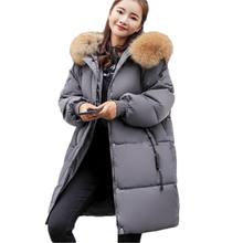 Roupa de exterior de algodão feminina, fantasia espessa longa com capuz manga lanterna casaco quente j621 2024 - compre barato