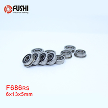 F686-2RS Bearing 6x13x5mm ( 10 PCS ) ABEC-1 Miniature Flanged F686RS Ball Bearings RF-1360DD 2024 - buy cheap