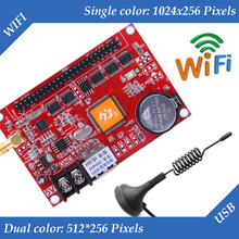 HD-W64 USB+Wifi wireless P10 LED display controller, Single&Dual Color automatic connect LED control card 2024 - buy cheap