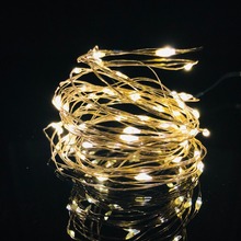 ECLH 2M 5M 10M 100 Led Strings Copper Wire 3XAA Battery Operated Christmas Wedding Party Decoration LED String Fairy Lights 2024 - buy cheap