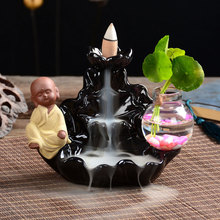 Decoração de mesa incensory buda estátua incenso cones cerâmica incenso incenso titular queimador backflow incenso queimador fumaça e $ 2024 - compre barato