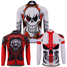 Camisa de ciclismo masculina de manga longa, roupas de ciclismo vermelha e branca, fleece térmica de inverno ou fina, sem lã/roupa de bicicleta, novo, 2019 2024 - compre barato