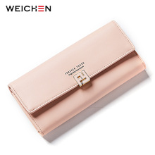 WEICHEN New Arrivals Fashion Women Long Wallet Clutch Soft Leather Female Wallets Purse Ladies Phone Pocket Coin Card Holder 2024 - buy cheap