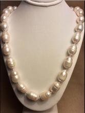 Women Classic Jewelry 10-12mm SOUTH SEA baroque white pearl necklace BEAUTIFUL 43cm 17'' 2024 - buy cheap