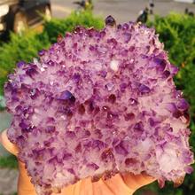 Gema de cristal Natural de Cristal púrpura, piedra natural de, tipo flor, grupo de cuarzo, 1 Uds. 2024 - compra barato