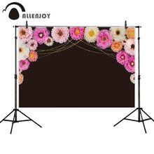 Allenjoy-fondos de fotografía para sesión fotográfica, telón de flores negras para decoración de cumpleaños y fotomatón 2024 - compra barato