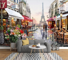 beibehang Custom wallpaper 3d mural European style tower romantic painting street couple mural wall papers home decor wallpaper 2024 - buy cheap