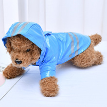 Chubasquero impermeable para perro mascota, abrigo reflectante con capucha, ropas impermeables para perro, gris, S/M/L/XL 2024 - compra barato