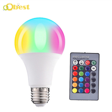 E27 LED Bulb 5W 10W 15W RGB + White 16 Color LED Lamp AC85-265V Changeable RGB Bulb Light With Remote Control + Memory Function 2024 - buy cheap