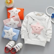 Fashion Children Cartoon Long Sleeved T-shirt all-match Korean Star Girl Jacket Direct Foreign Trade New 2024 - buy cheap