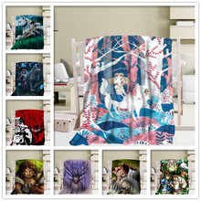 Новое поступление, одеяла принцессы Mononoke, мягкое одеяло с 3D принтом, покрывало для дома/дивана/постельного белья, портативное покрывало для путешествий для взрослых 2024 - купить недорого