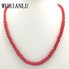 WUBIANLU 4 Colors Natural Coral Necklace Bone Shape Chokers Necklaces For Women Costume Jewelry Bead Fashion Girl Gift Wholesale 2024 - buy cheap