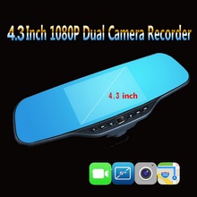 5.0 Inch Car Rearview Mirror Dual Camera Video Recorder DVR Car Camera Night Vision front 170 and back 120 degree wide angle 2024 - buy cheap