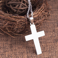 New stainless steel cross pendant necklace chain length 60CM fashion jewelry accessories A-31 2024 - buy cheap