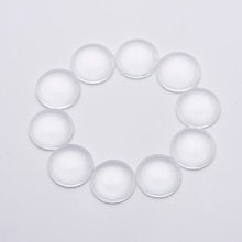 100Pcs 12MM Round Flat Back clear Crystal glass Cabochon Top quality clear glass cabochon sold as 100pcs per package 2024 - buy cheap