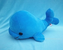 Muñeco grande y encantador de alta calidad, juguete de delfín de peluche, de cabeza grande ballena azul, alrededor de 43cm 2024 - compra barato
