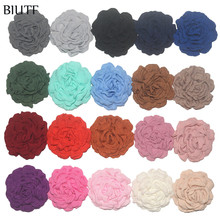 50pcs/lot DIY Making 3.5 inch Korea Hemp Burned Flower Fashion Fabric Flower Clip Hair Accessories TH258 2024 - buy cheap