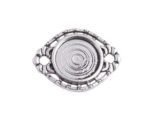 30 peças cor tibetana prata 14mm cabochão redondo configurações links a39133 2024 - compre barato