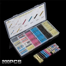 200Pcs Thicken Wire Heat Shrink Butt Splice Connectors 5Sizes Solder Sleeve Cable Splice Crimp Terminals AWG 22-10 Kit 2024 - buy cheap