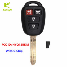 KEYECU Замена бесключевого входа дистанционного ключа Fob 3 + 1 кнопка с чипом G для Toyota Camry 2012-2014 FCC ID: HYQ12BDM 2024 - купить недорого