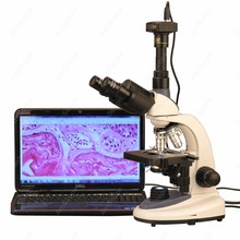 Trinocular Compound Microscope--AmScope Supplies 40X-2500X 3W LED Trinocular Compound Microscope with 1.3MP Digital Camera 2024 - buy cheap