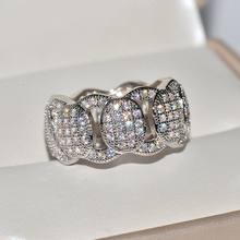 Высококачественное волнистое кольцо с белым цирконом, свадебное обручальное кольцо с полудрагоценным камнем для мужчин, модные ювелирные украшения 2024 - купить недорого