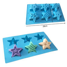 3 Style Stars Silicone Mold Handmade Soap Candle Molds Chocolate Cake Ice Sugar Candy Jelly Mould Bakeware Pastry Baking Tools 2024 - buy cheap