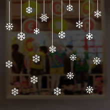 Рождественские настенные стикеры снежинки для украшения дома магазин Декор для оконного стекла Рождественский фестиваль росписи DIY художественные наклейки 2024 - купить недорого
