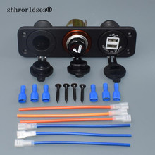 shhworldsea 1sets  Car Cigarette Lighter 12V  24V Dual Socket USB Adapter Charger free shipping 2024 - buy cheap