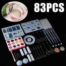 83pcs New Silicone Casting Molds Jewelry Molds UV Epoxy DIY Resin For Pendant Jewelry Craft Making Assembly Tools Set 2024 - buy cheap
