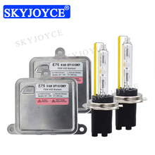 Skyjoyce-kit de lanternas de alta potência, 12v, 75w, hid ballast, 75w, 5500k, super clara, h1, h7, h11, 9005, 9012, d2h, luz hid 2024 - compre barato