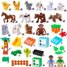 Diy Building Blocks Farm Adventures Animals Baby Educational Bricks Model Toys for Children Compatible with duploed Kids Gift 2024 - buy cheap