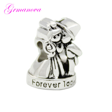 Free shipping Just married charm beads groom kissing bride beads amulet original brand design Fit Pandora Bracelet Necklace 2024 - buy cheap