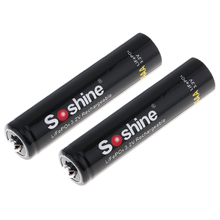 2 pcs LiFePO4 original SOSHINE AAA 10440 bateria 280mAh 3.2V baterias recarregáveis + Caixa de Bateria Portátil 2024 - compre barato