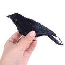 16cm Realistic Looking Halloween Decoration Birds spreading wings Black Feathered Crows Halloween Prop Decor 2024 - buy cheap