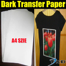 Dark transfer paper for T-Shirts with 100pcs/bag by free shipping, dark sublimation paper 2024 - buy cheap