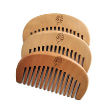 1PCS Natural Peach Wooden Wide-Tooth Comb Beard Care For Men /Hair Comb For Women Pocket Comb 10*5cm 2024 - buy cheap