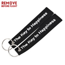 Fashion Motorcycle Key Chain Tag The Key to Happiness Bijoux Keychain for Motorcycle Gifts Key Fobs Key Ring Chaveiro 5 PCS/LOT 2024 - buy cheap