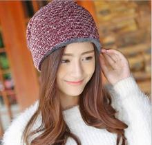 knitted winter warm female hat,rabbit fur beanie cap,woman Chunky Baggy cap Skull,gorros de lana mujer,bonnet femme beanies cap 2024 - buy cheap