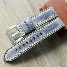 2020 Upscale man Handmade Italian waxed cowhide Straps For Omega Seiko PAM Strap 20 22 24 mm watchbands Stainless Steel Buckle 2024 - buy cheap