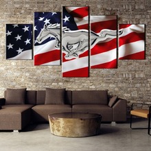 5 Pieces Mustang HD Printed Painting Canvas Wall Art Picture Home Decoration Living Room Canvas Painting Wall Art Decor Framed 2024 - buy cheap