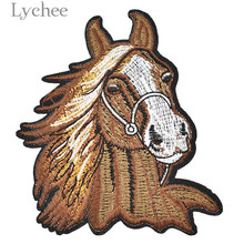 Lychee Life 1PC Horse Pattern Patch Creative Animal Design Embroidery Applique DIY Handmade Sewing Supplies for Garment 2024 - buy cheap