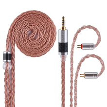 HiFiHear 8 Core Alloy With Pure Copper Cable 2.5/3.5/4.4mm Balanced Cable With MMCX/2pin Connector For LZ A6 AS10 ZS10 ZS6 AS10 2024 - buy cheap