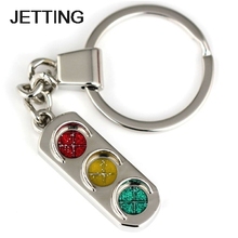JETTING 1Pc Mini Traffic Light Car Key Ring Chain Classic 3D Keyfob Keychain Gift Car Styling Accessories Decoration 2024 - buy cheap