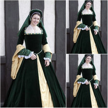 History!Customer-made Luxs Green Vintage Costumes Renaissance Dresses Steampunk dress Gothic Cosplay Halloween Dresses C-1168 2024 - buy cheap
